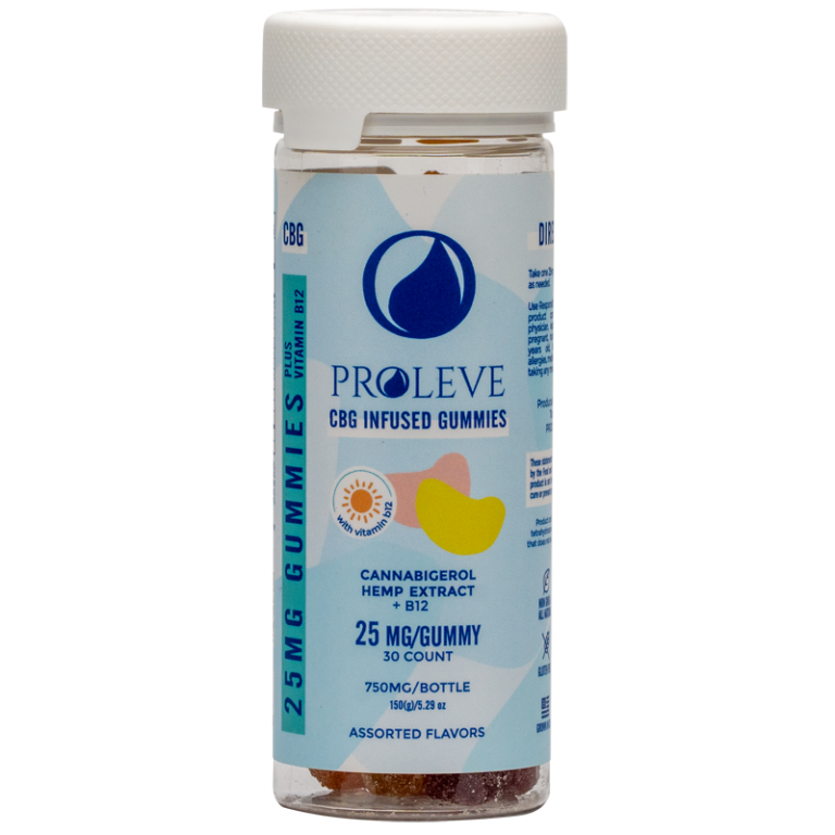 Proleve 25mg CBG+B12 Gummies