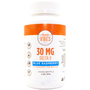 30mg Delta 9 Gummies Blue Raspberry – Primo Vibes