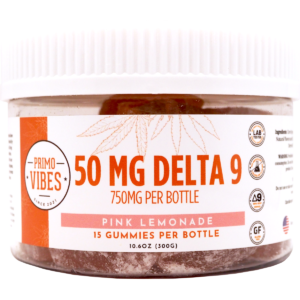 Delta 9 Gummies 50mg Pink Lemonade – Primo Vibes