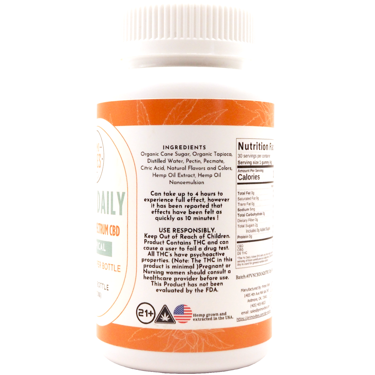 50mg Nano Daily CBD Gummies - Primo Vibes - Image 2