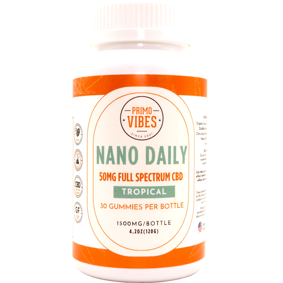 50mg Nano Daily CBD Gummies - Primo Vibes