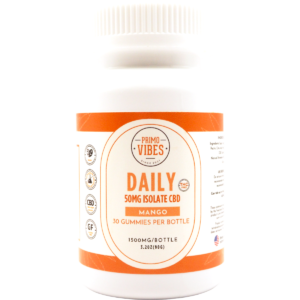 CBD Isolate Gummies Mango 50mg - Primo Vibes