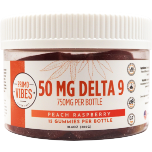 Delta 9 Gummies 50mg Peach Raspberry – Primo Vibes